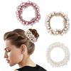 Yolev 3 Pezzi Fasce per Capelli con Perle Elastico Capelli Donna Corda per Capelli con Perline Fasce per Coda di Cavallo con Perle Fantasia Accessori Capelli Donna Ragazze