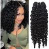 Yavida Burmese Curly Bundles Human Hair 14 Pollice 100% Unprocessed Quick Weave with Spiral Curly End Real Human Hair Extensions