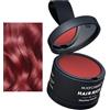 HISUNBEN Polvere istantanea per l'attaccatura dei capelli, antivento e a prova di sudore, correttore per ritocchi e radici dei capelli, correttore professionale con specchio e soffio (rosso vivace)