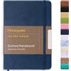 Ottergami The Pro Bullet Dot Journal - Taccuino punteggiato, formato A5, 144 pagine, carta spessa 150 g/m², diario di lusso in pelle vegana per donne e uomini, elementi essenziali per lavoro e