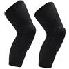 RiToEasysports Tutore per Ginocchio, Tutore per Ginocchio 2 Pezzi Manicotto per Ginocchio a Compressione Anticollisione a Nido D'ape Allungato Unisex per Pallacanestro (Nero)