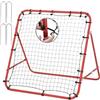 ETRAVEL Adjustable Football Rebound Net 62x62cm Dual-Angle Soccer Trainer with Steel Frame | Portable Folding Rebounder for Passing & Shooting Practice | Outdoor Sports Equipment Child Youth