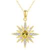 REDSUN Collana con pietra di luna S925, in argento Sterling a ottanta punte, con ciondolo a forma di stella, platino/oro/oro rosa, per donna, ragazza, mamma, figlia, moglie, regalo, Argento sterling