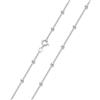 MATERIA by Matthias Wagner MATERIA, collana con piccole sfere, da donna, in argento 925, - catenina con sfere, per donne e ragazze, 1,3 mm, disponibile da 40, 45, 50, 55, 60, 70 cm e Argento, colore: argento, cod. K103
