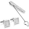 STERLL Set Gioielli Uomo Con Gemelli E Fermacravatta In Argento Moderno