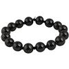 Heka Naturals Bracciale Perle di Pietre Naturali di Shungite | Gioielli Fatti a Mano Elasticizzati in Cristallo Nero - Bracciale Chakra, Gioielli Curativi Cristalli Spirituali
