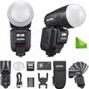 Godox V100 S con kit AK-R11, flash V100S con cupola diffusore, flash TTL 100W per a7V/a7IV/a7CII/a9III, touchscreen, riciclo in 1.7s, piena potenza 400, per a7RV/a7III/a6700/a7R IV/a1 II/ZV-E10 II