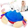 SAIMAND Krabbe Baby Toy 6 8 9 10 12 mesi, giocattolo musicale per gattonare, Crawling Crab Tummy Time Toy, giocattolo per bambini a partire da 1 anno, regalo per neonato ragazzo ragazza