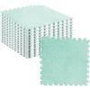 VBESTLIFE Tappetino in Schiuma Peluche da 10 Pezzi, Piastrelle Quadrate Ad Incastro, Tappeti Antiscivolo per la Decorazione della Camera da Letto del Salotto, 12,2 X 11,8 Pollici (Verde