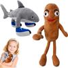 71Nmly 2 pezzi di peluche italiano Brainrot Ruba un marciume cerebrale peluche di supporto emotivo morbido cuscino imbottito animale per la decorazione Tralalero squalo giocattolo peluche per adulti e
