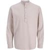 JACK & JONES Shirt L/S SN Jjesummer Linen Blend-Maglietta a Tunica, Taglia L, S, Nero, XXL Uomo