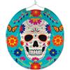 amscan lampion Day of The Dead, 25 cm, Carta Azzurro/Bianco, 25 cm