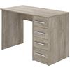 Amazon Basics Scrivania moderna per ufficio a casa, per computer, con 4 cassetti, facile montaggio, 56 x 110 x 73 cm, colore rovere
