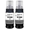 SHUOLEI GI53 GI-53 Inchiostro Compatibile con Canon GI53 GI-53 Flaconi di Inchiostro Multipack per PIXMA G650 G550 (2-Pack,Nero×2)