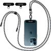 Gectre Collana per cellulare universale, adatta per tutti gli smartphone, con 2 patch universali, cinturino per cellulare adatto per tutte le custodie standard (blu mimetico)