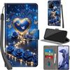 PHINIENLAND Cover per Xiaomi 11T Case PU Pelle Custodia [Kickstand] [Chiusura magnetica] [Slot per Schede], Portafoglio Flip Custodia per Xiaomi 11T Pro,Rose blu