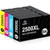 LeciRoba Cartucce d'inchiostro 2500XL Canon PGI-2500XL compatibili da utilizzare con Maxify iB4000 iB4050 iB4150 MB5000 MB5050 MB5100 MB5150 MB5155 MB5300 MB5350 MB5400 MB544