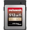 Pergear Schede di memoria CFexpress 4.0 da 512 GB, fino a 3500 MB/s di velocità di lettura e 3400 MB/s per registrazioni video RAW 8K (Master Series), per fotocamera DSLR R5/R5C/Z8/Z9/Z7 II