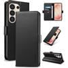 Yunubeyii Cover Libro per Samsung Galaxy S26 Ultra,Nero | Blocco RFID,Luxury PU Pelle,Portafoglio,Card Holder,Magnetic Phone Custodia,Kickstand,Protettiva,Antiurto