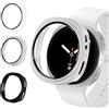 Wowstrap 3 Pezzi Coque pour Samsung Galaxy Watch 8 40mm Vetro Tempourato, Custodia Rigida Protezione Totale Extreme Sottile HD Clear Pellicola Protettiva pour Cover Galaxy Watch 8 40 mm Protettore Schermo