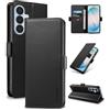Yunubeyii Cover Libro per Samsung Galaxy S26 Plus/S26+,Nero | Blocco RFID,Luxury PU Pelle,Portafoglio,Card Holder,Magnetic Phone Custodia,Kickstand,Protettiva,Antiurto