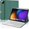 IVEOPPE Cover Tastiera per Xiaomi Pad 8/Pad 8 Pro 2026 11.2/Pad 7/ Pad 7 Pro 11.2 2025, Custodia Tastiera Italiano Bluetooth Staccabile con portapenne, Verde scuro