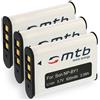 mtb more energy 3x Batterie NP-BY1 NPBY1 compatibile con Sony HD Action Cam Mini AZ1 con Wi-Fi/HDR-AZ1 (KIT), HDR-AZ1VR