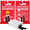 vuwo Coperte antincendio antinfortunistica - 2 Pezzi Coperta Ignifugadi in vetroresina con Manici per emergenza di sopravvivenza protezione ignifuga e isolamento termico per cucina casa (1m x 1m)