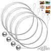 FOTILER 4 corde per foto con 48 magneti, filo per foto con magneti, fune magnetica, per foto, da appendere, calamite, corda per foto regolabile per appendere cartoline