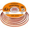 TOWOT strumento di rimozione dello stoppino per saldare, Treccia di stoppino per saldare (rotolo di filo) e smontaggio di componenti elettrici (2,0mm, 3.0m).