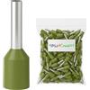 MarketConnect® Puntalini elettrici a crimpare - Sez. 50 mmq - Lung. 20/36 mm - 25 pz - Verde oliva Weidmüller (WD/W) - Unipolare Capicorda