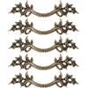 Mgoodoo Pomello in stile europeo vintage, per comò, credenza, armadio, cassetto, porta, mobili, accessori per arredamento, Lega di zinco, bronzo, 5pcs
