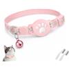 Generico Collare GPS per Gatto con Striscia Riflettente, Localizzatore GPS per Gatti Compatibile Apple e Android, Senza SIM e Abbonamento, Tracker Anti-Smarrimento (Rosa, Versione Android)