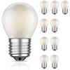 ledscom.de 10 pezzi lampadina LED E27, G45, bianco caldo (2700 K), 4 W, 477lm, smerigliata