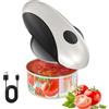 Liwankaqi Apriscatole elettrico, ricaricabile tramite USB, gadget da cucina, funzionamento automatico one-touch, a batteria, con bordo liscio, per anziani