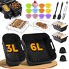 Pietuley 28 Pezzi Teglia per Friggitrice ad Aria philips Airfryer 3000 Dual Basket 9L,Silicone Teglie per Friggitrice ad Aria Philips NA350/00 Accessori 5000 NA555/00