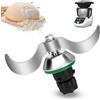 NICEWAT Coltello per Impastare per Bimby TM5 TM6, Lama Rinforzata in Acciaio Inox per Impasti Densi, Coltelli Lame per Vorwerk Thermomix Bimby TM5 TM6, Nessun Residuo di Pasta, Pulizia Veloce