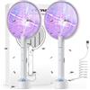 PALONE Racchetta Zanzare Elettrica, 2X 4000V con USB Ricaricabile LED 2-In-1 Schiacciamosche elettronico, Protezione Maglia a 3 Strati, Adatto per Casa Giardino Campeggio Interni ed Esterni