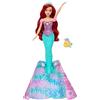 Mattel Disney Princess - Ariel Magica Sirena, bambola ispirata al film che si trasforma da umana a sirena e viceversa, accessorio tiara e personaggio Flounder inclusi, 3+ anni, JLK19