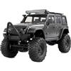 Amewi AMXRock Mini Crosstrail Scale Crawler 4WD 1:16 RTR grigio con telecomando, batteria, cavo di ricarica