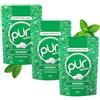 PUR Gum PUR Mints | Caramelle alla menta Senza Aspartame | Dolcificate con Xilitolo | Senza Zucchero, Vegane, Senza Glutine | Gusto Naturale Menta Verde | 65 Pezzi in Bustina Richiudibile (3 Confezione)