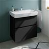 Geberit Renova Plan lavabo, evineo ineo5 evo mobile La: 75 cm, 2 scomparti estraibili, con maniglia incassata,, 501691001+BE0988BM, Renova Plan [Mobili da Bagno > Mobili con Lavabo Integrato]