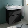 Geberit Renova Plan lavabo, evineo ineo5 evo mobile La: 75 cm, 2 scomparti estraibili, con maniglia incassata,, 501694001+BE0988BM, Renova Plan [Mobili da Bagno > Mobili con Lavabo Integrato]
