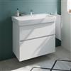 Geberit Renova Plan lavabo, evineo ineo5 evo mobile La: 85 cm, 2 scomparti estraibili, con maniglia incassata,, 501699001+BE0989WH, Renova Plan [Mobili da Bagno > Mobili con Lavabo Integrato]
