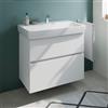 Geberit Renova Plan lavabo, evineo ineo5 evo mobile La: 85 cm, 2 scomparti estraibili, con maniglia incassata,, 501699001+BE0989WM, Renova Plan [Mobili da Bagno > Mobili con Lavabo Integrato]