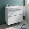 Geberit Renova Plan lavabo, evineo ineo5 evo mobile La: 85 cm, 2 scomparti estraibili, con maniglia incassata,, 501700001+BE0989WH, Renova Plan [Mobili da Bagno > Mobili con Lavabo Integrato]
