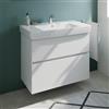 Geberit Renova Plan lavabo, evineo ineo5 evo mobile La: 90 cm, 2 scomparti estraibili, con maniglia incassata,, 501702001+BE0990WH, Renova Plan [Mobili da Bagno > Mobili con Lavabo Integrato]