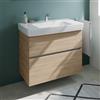 Geberit Renova Plan lavabo, evineo ineo5 evo mobile La: 90 cm, 2 scomparti estraibili, con maniglia incassata,, 501703001+BE0990OA, Renova Plan [Mobili da Bagno > Mobili con Lavabo Integrato]