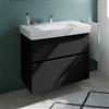 Geberit Renova Plan lavabo, evineo ineo5 evo mobile La: 90 cm, 2 scomparti estraibili, con maniglia incassata,, 501703001+BE0990BM, Renova Plan [Mobili da Bagno > Mobili con Lavabo Integrato]