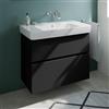 Geberit Renova Plan lavabo, evineo ineo5 evo mobile La: 90 cm, 2 scomparti estraibili, con maniglia incassata,, 501704001+BE0990BM, Renova Plan [Mobili da Bagno > Mobili con Lavabo Integrato]